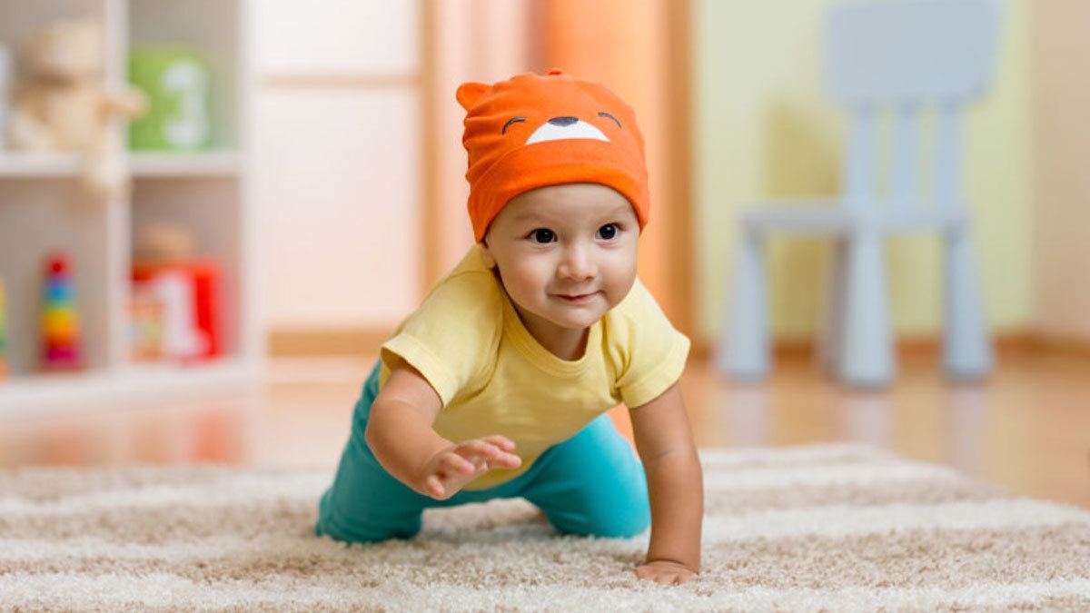 Baby crawling before walking. Taking it step by step a secret to social media marketing.